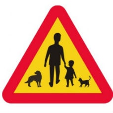 Varningsskyltar | Varningsskylt - djur, barn och vuxna
