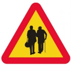 Varningsskyltar | Varningsskylt - äldre par
