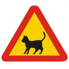 Varningsskyltar | Varningsskylt - katt