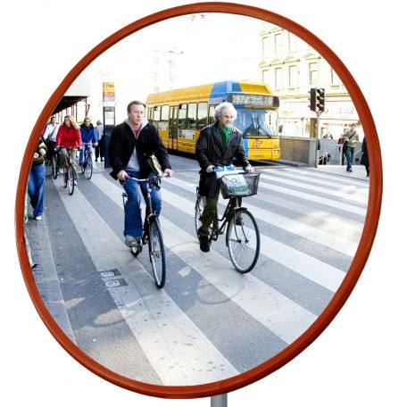 Trafikspeglar | Rund trafikspegel 80 cm i polykarbonat (vandalresistent)