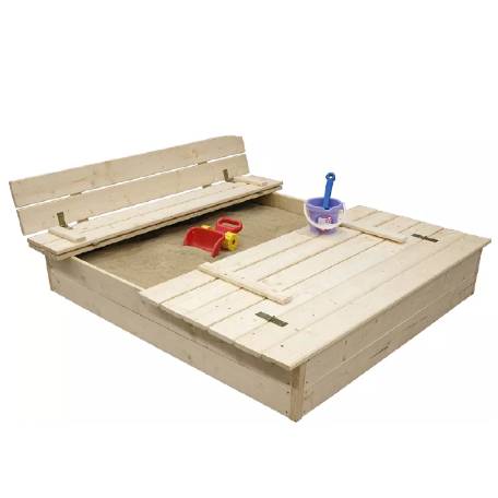 Sandlådor | Sandlåda med bänk/lock 120x120 cm
