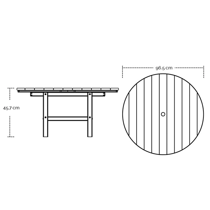 Café & Trädgårdsmöbler | Loungebord Adirondack