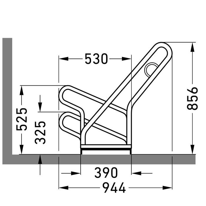 Cykelställ | Cykelställ 2500 XBF - 50 cm mellanrum