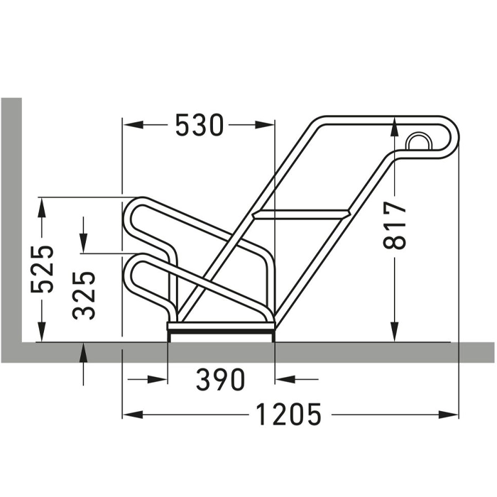 Cykelställ | Cykelställ 2600 XBF - 50 cm mellanrum