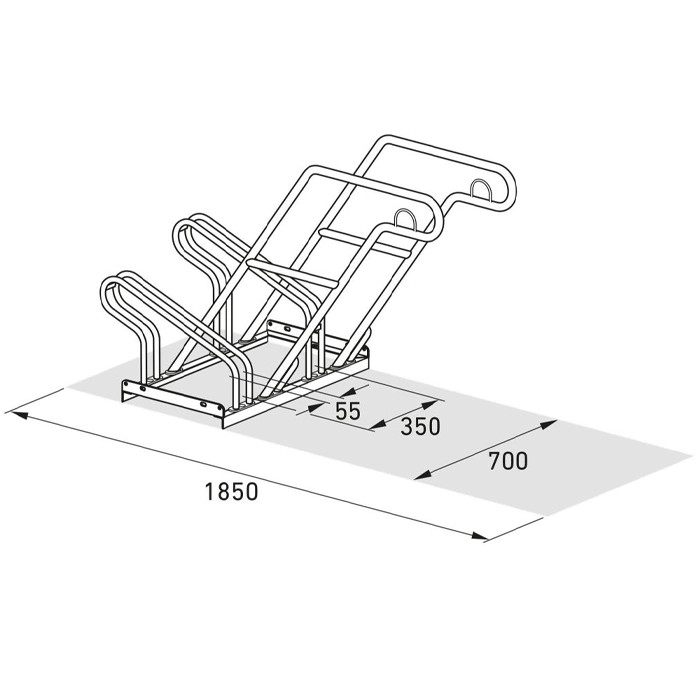 Cykelställ | Cykelställ 2600 - 35 cm mellanrum